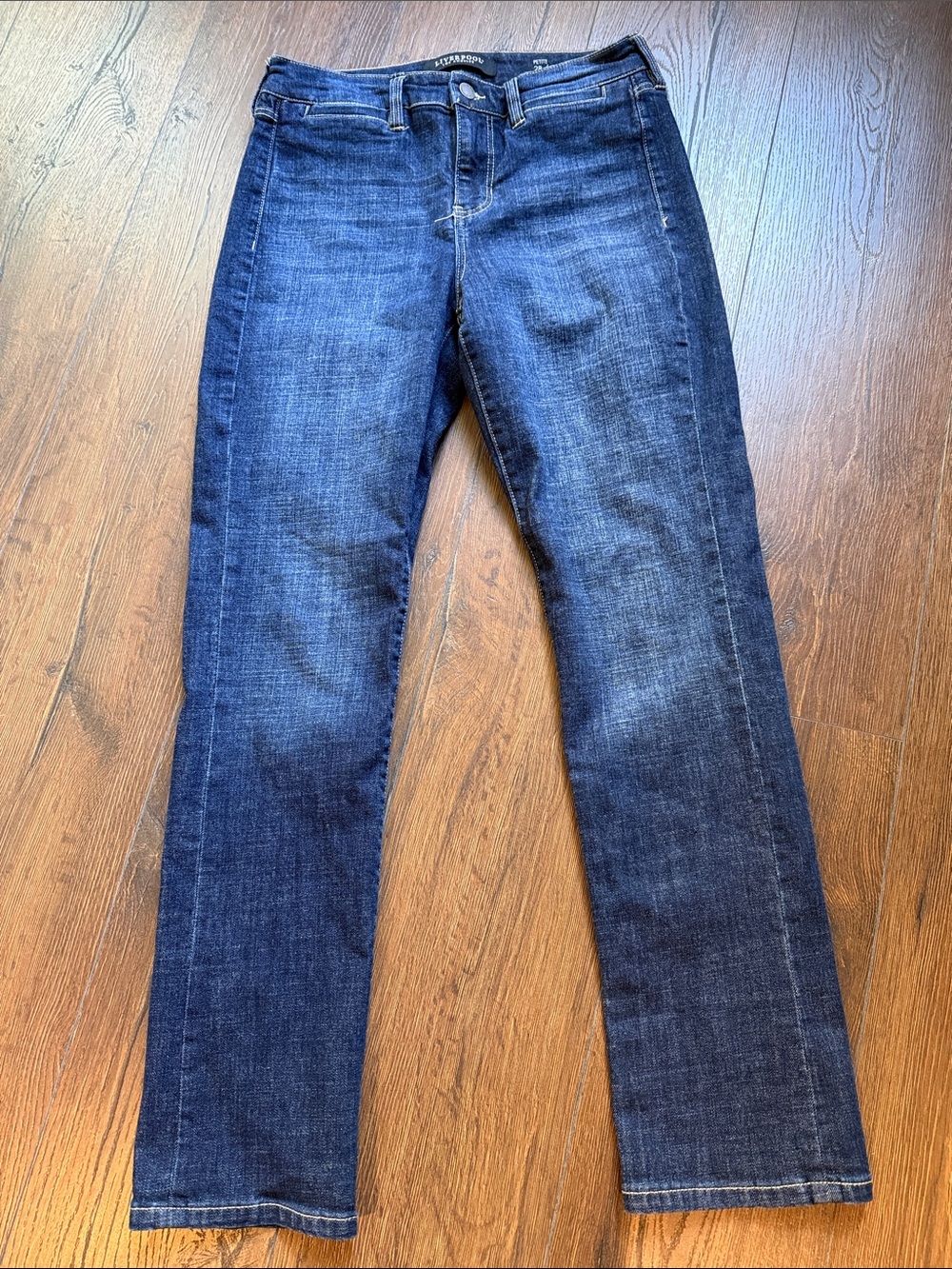 Liverpool High-rise Straight Dark Indigo Jeans 28/6 Petite